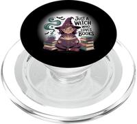 T-Shirt Book Lover Just a Witch Who Loves Books PopSockets PopGrip pour MagSafe
