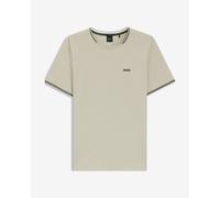 BOSS T-shirt Taul – coton stretch à rayures et logo – beige clair M