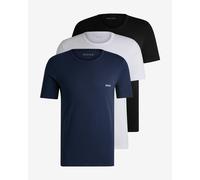 BOSS T-shirt RN 3P Classic – lot de 3 en coton, logo brodé – S Homme
