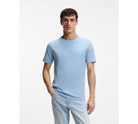 BOSS T-shirt Tales en jersey de coton avec patch logo – bleu clair XXL