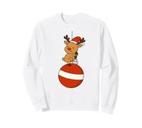 T-Shirt Boule de Noël Design Mignon Personnage Festif Renne Sweatshirt