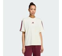 T-shirt boyfriend 3 bandes Essentials Ivory / Maroon XS
