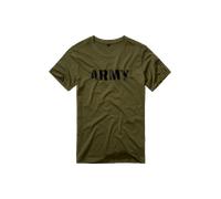 Brandit T-Shirt Militaire Homme T-Shirt Manches Courtes Olive M 100% Coton Regular/Coupe Standard