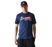 New Era MLB Atlanta Braves T-Shirt Hommes & Femmes Bleu Marine XS