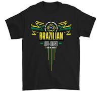 T-shirt brésilien Jiu Jitsu MMA Arts martiaux mixtes pour homme 100 % coton, Noir , L
