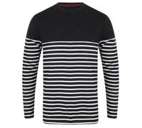 Front Row T-shirt manches longues homme rayé PC2943 (L) (Bleu marine/Blanc)