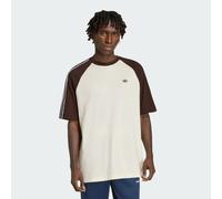 ADIDAS ORIGINALS T-Shirt marron / blanc, Taille XS