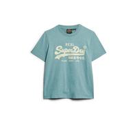 T-shirt brodÃ© femme Superdry Vintage Logo Bleu XS