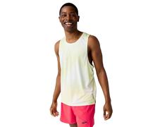 T-shirt Brooks Dash sans manches Jaune Blanc, Taille S