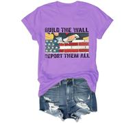 T-shirt Build The Wall Deport Them All Shirt, Build The Wall Deport Them All T-shirt, Build The Wall Deport Them All, violet clair, M