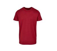 Build Your Brand Basic Round Neck T-Shirt, T-Shirt Homme, Burgundy, 3XL