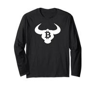 T-Shirt Bulls Head Bullish on Bitcoin Manche Longue