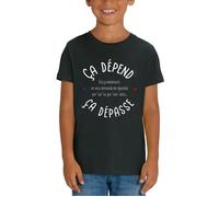 T-shirt Ca dépend, ça dépasse ! Réplique dans le film Le pêre Noël est une ordure - Réplique culte - Enfant 8 ans