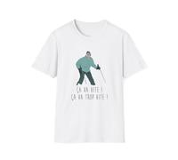 T-Shirt - ça va Vite - Les bronzés Font du Ski (FR/ES, Numérique, 40, Taille Normale, Taille Normale, Blanc)
