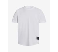 T-shirt Calvin Klein Jeans Badge Turn Up manche courte blanc - S