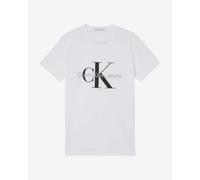 Calvin Klein Jeans T-Shirt Homme Manches Courtes Core Monologo Slim, Blanc (Bright White), L
