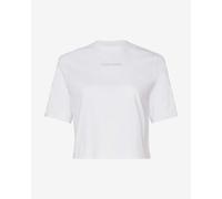T-shirt Calvin Klein Sport Cropped Logo manche courte blanc femme - S