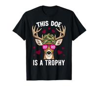 T-Shirt Camouflage cerf Valentine Trophy Doe Hunter pour Femmes T-Shirt