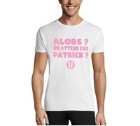 T-shirt Camping - PIXEL EVOLUTION - Alors on attend pas Patrick - Homme - Blanc - Coupe ajustée XXL