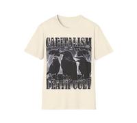 T-shirt « Capitalism is A Death Cult » - Funny Crow Bootleg Meme Political Sarcasm Ironic - Unisexe