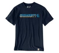 T-shirt Carhartt Irvine logo stratifié bleu marine