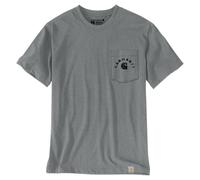 T-Shirt Carhartt Irvine Relaxed Work Gris Cendré Vieilli Taille S