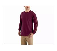 T-Shirt CARHARTT Sleeve Logo L/S Bordeau T.XXL - EK231-PRT-XXL XXL