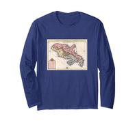 T-shirt carte de l'île de la Martinique Manche Longue