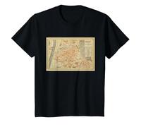 T-Shirt Carte de l'Italie Trento T-Shirt, Enfant, Noir, 8 Ans