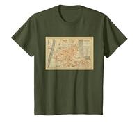 T-Shirt Carte de l'Italie Trento T-Shirt, Enfant, Olive, 3 Ans