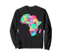 T-Shirt Carte du Continent Africain Les frontières des Pays Noms Sweatshirt