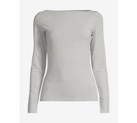 T-shirt Casall Sublime Boatneck manches longues gris clair femme - L