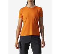 T-shirt Castelli Tech 2 manche courte orange rouille femme - XS