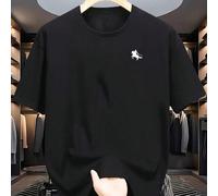 T-shirt casual à manches courtes avec imprimé de chevalier, col rond, grande taille, pour hommes. Convient pour les voyages, les vacances, le camping en plein air, les sports. À porter avec un pantalo