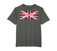 T-Shirt Caterham UK British Flag Noir Unisex-Adultes S