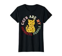 T-Shirt « Cats are My Favorite People », Motif Tournesol pour Amoureux des Chats T-Shirt