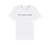 T-Shirt Ceci n'est Pas Un Tshirt - Drôle et Créatif Magritte - XL Blanc - Tee Shirt Cadeau Artiste Créatif