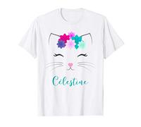 T-shirt Célestine personalisé avec chat T-Shirt