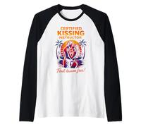 T-Shirt certifié Kissing Instructor - Coucher de Soleil Romantique sur la Plage Manche Raglan