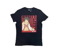 T-Shirt Chapeau de Paille One Piece Wanted - Tshirt Garçon - Tshirt Homme - Luffy - Vêtement Officiel Anime Comics Manga Pirates (FR/ES, Alpha/Lettres, L, Taille Normale, Taille Normale, Noir)