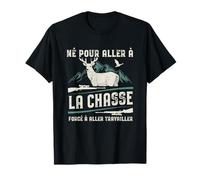 T-Shirt Chasse pour Homme Sanglier Cadeau Chasse Hommes T-Shirt