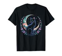T-Shirt Chat Cosmique de l'espace Mystique - Motif Chaton Galaxie T-Shirt