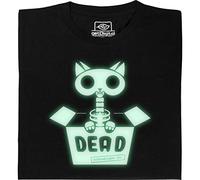 T-shirt chat de Schrödinger qui brille dans le noir : t-shirt taille M