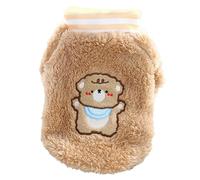 T-Shirt Chaud pour Chien, Pull en Peluche pour Petits Chiens et Chats, vêtements pour Animaux Doux en Polaire Double Face avec imprimé Mignon d’Ours, Design à 2 Pattes pour Teddy (M)