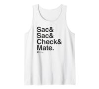 T-Shirt Chess.COM Sac & Sac & Check & Mate pour Fans d'échecs en Ligne Débardeur