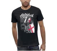 T-shirt CHEVALIER MEDIEVAL - PIXEL EVOLUTION - Homme - Coupe ajustée - 100% Coton peigné - Dessin moyen age L