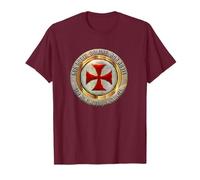 T-shirt chevalier Templier symbole croix Non No omine T-Shirt