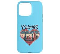 T-Shirt Chicago Heart - Vintage USA Chicago Skyline Travel Coque pour iPhone 15 Pro Max
