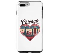 T-Shirt Chicago Heart - Vintage USA Chicago Skyline Travel Coque pour iPhone 7 Plus/8 Plus