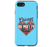 T-Shirt Chicago Heart - Vintage USA Chicago Skyline Travel Coque pour iPhone SE (2020) / 7/8